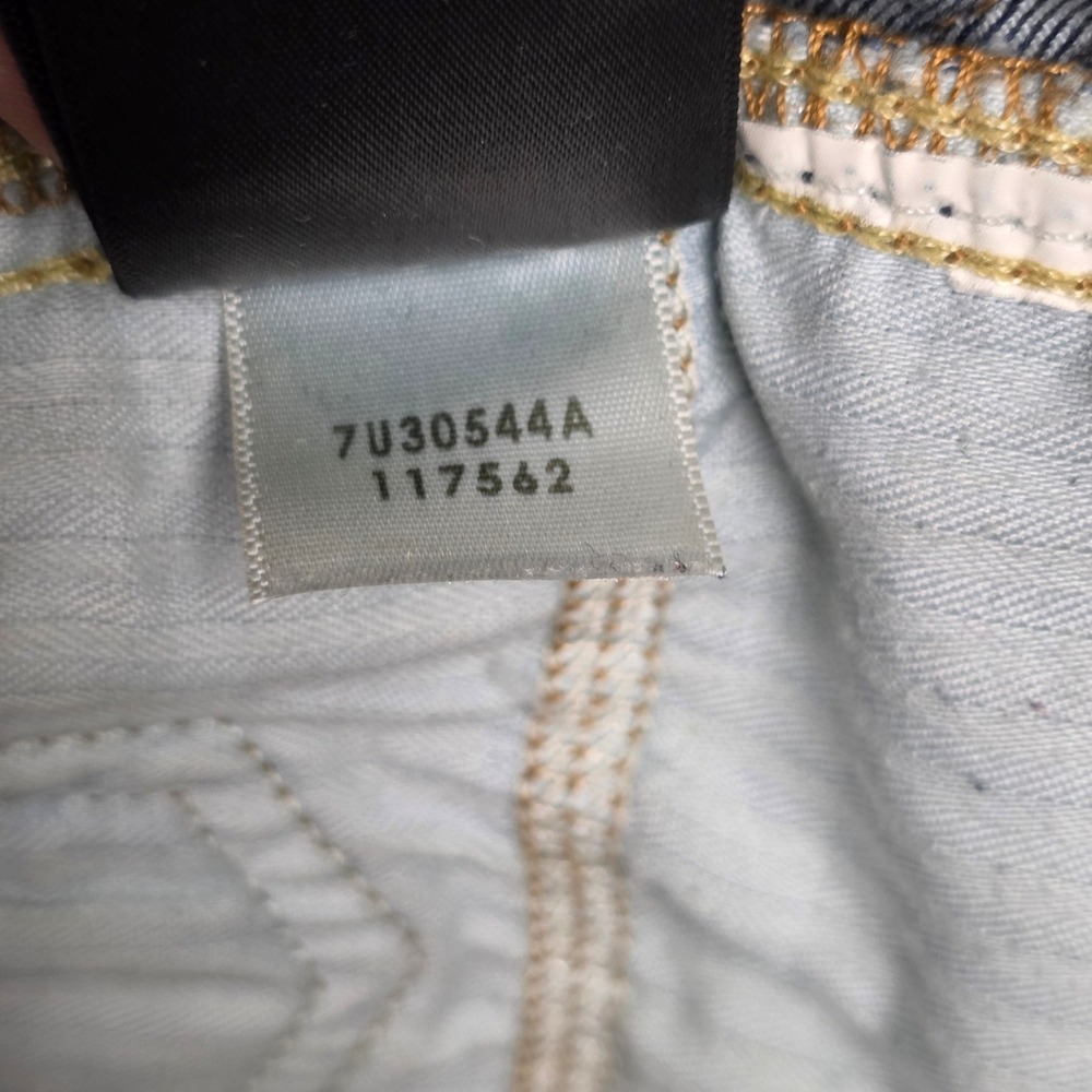 7 For All Mankind Jeans Women's High Rise Straight Leg Blue 32 - Picture 9 of 10